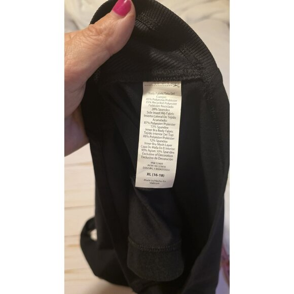 Avia Sports Bra Womens Size XL Black Performance NWT Workout Gym Pickleball - Picture 9 of 12